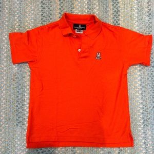Psycho Bunny Boys Polo Size M (10/12) EUC Orange